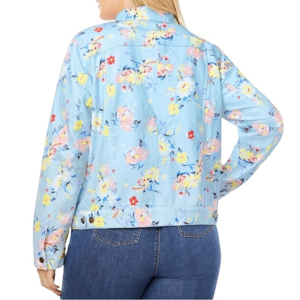 Women Within Floral Denim Jacket Size 22W - Picture 2 of 6